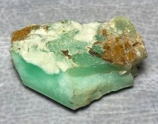 画像1: クリソプレーズ原石 一面磨き  K2522 (1)