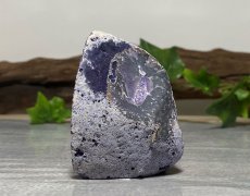 画像4: メノウ原石一面磨き パープル K2820 (4)