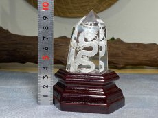 画像10: 水晶龍彫りポイント台付 K2968 (10)