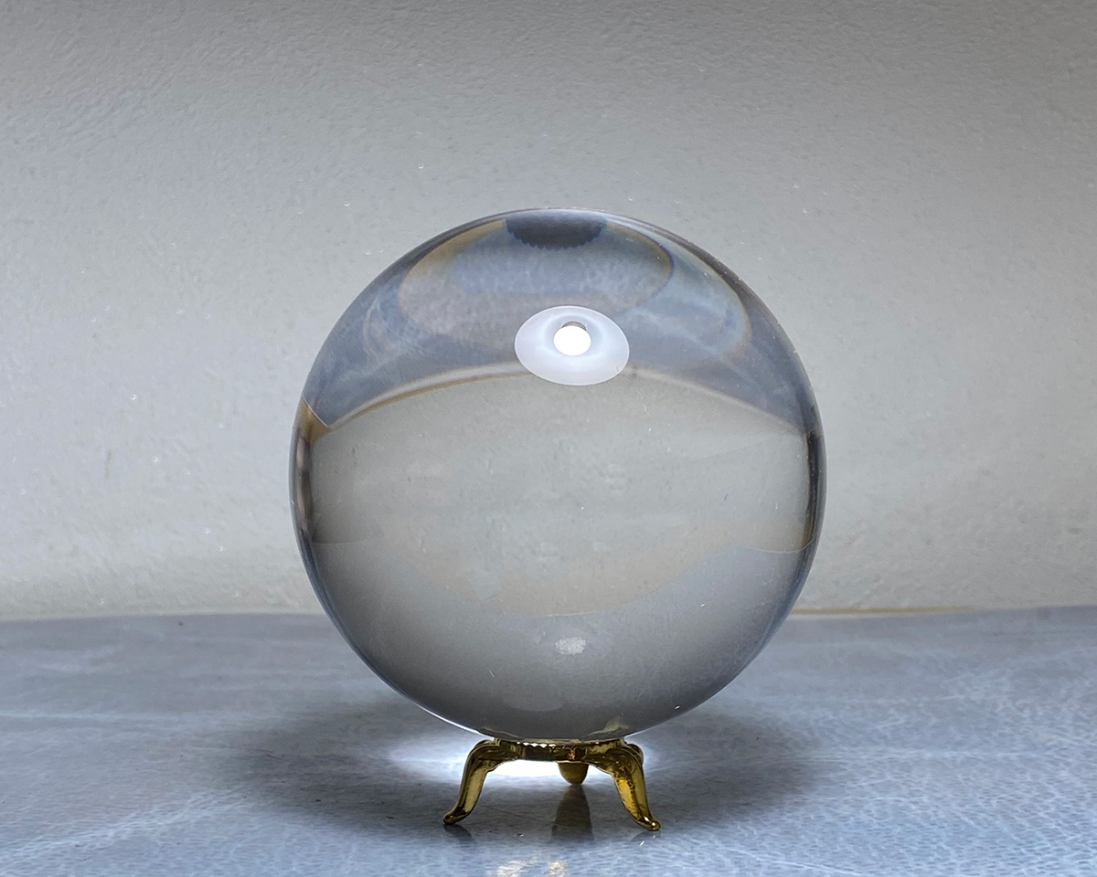 水晶丸玉 (国内磨き）K3084